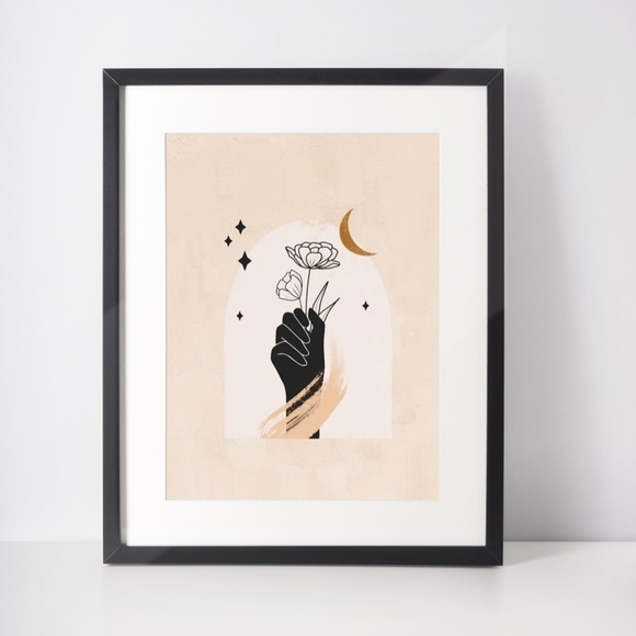 Wall Art Bohemian Celestial Hands Print Poster Illustration Unframed - Picture 5 of 5